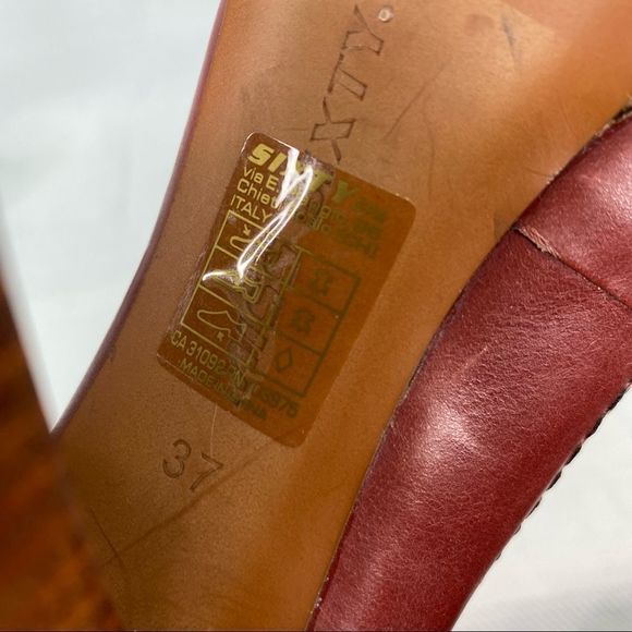 Rare Miss Sixty Leather Platform High Heels 4.5” Dusty Rose Pink Size 37 / 6.5 - Picture 13 of 14